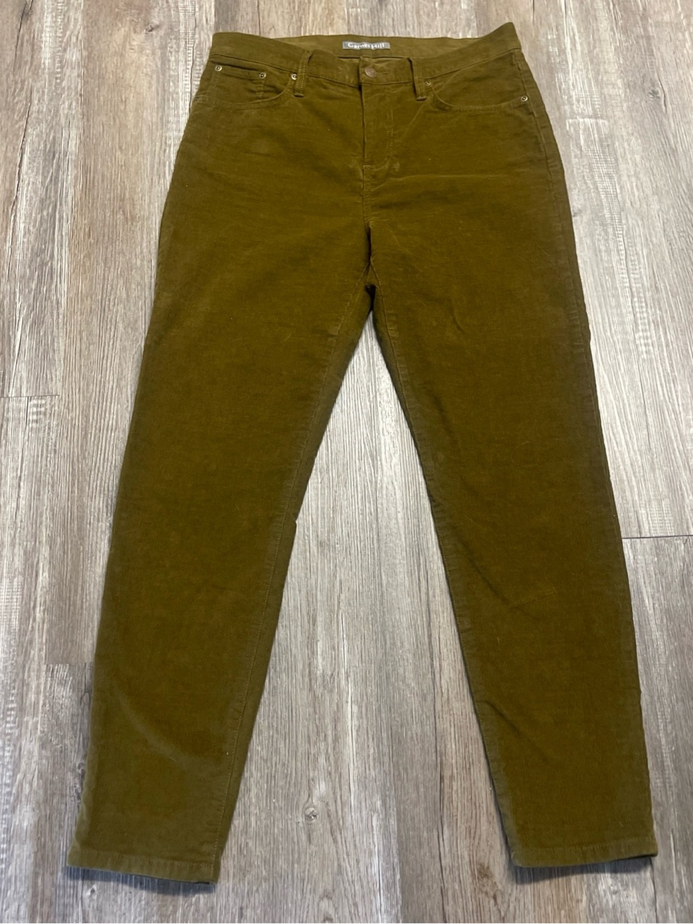 Garnet Hill Women’s BIRCHWOOD TAN Essential Slim Corduroy Pants 10